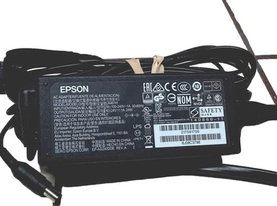 Adaptador de fonte de alimentação CA Epson A461H carregador 24V 1A 24W com cabo original - Imagem 1 de 4