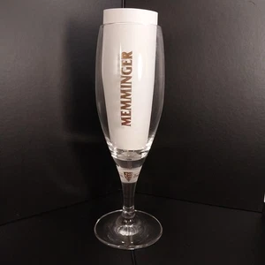 Memminger Private Brauerei 0.3L German Beer Glass Stemmed Gold Rim - Picture 1 of 13