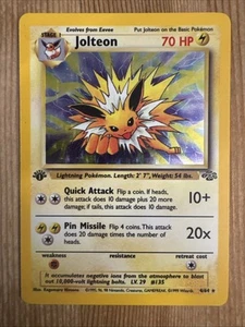 Pokémon TCG Jolteon Jungle 4/64 Holo Unlimited Holo Rare MP - Picture 1 of 2
