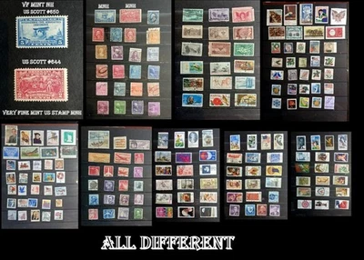 All Different US Stamp Collection Including VF Mint Stamps MNH # 644 & # 650 - Image 1 of 4