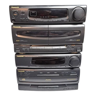 Panasonic Stereo System (SL-CH80) CD Player AM/FM (SU-CH32) Cassette Amplifier  - Image 1 of 4