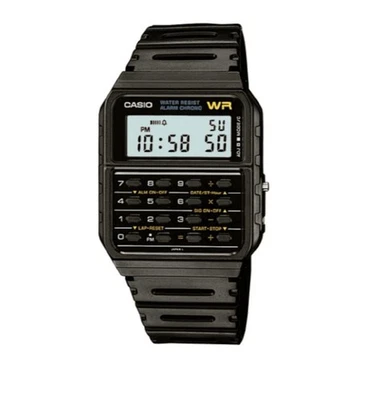 Casio CA-53W Calculator Watch Black Resin–Databank Digital Classic With Battery - Image 1 of 3