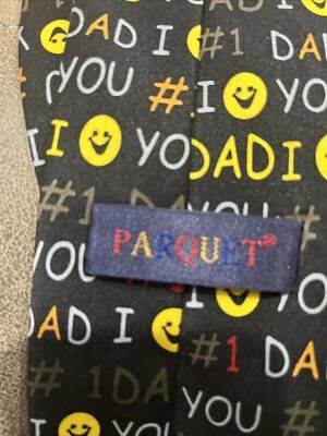 Corbata negra cara sonriente #1 papá para hombre día del padre papá padre regalo  Foto 1 de 2