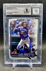 2022 Bowman Draft #BD83 Ezequiel Tovar RC Signed BGS Beckett 10 Auto! 855 - Picture 1 of 3