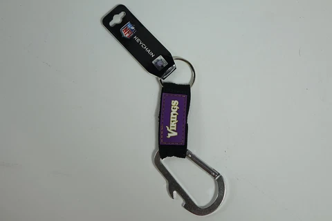 NFL Minnesota Vikings Carabineer Keychain, Purple, One Size Cover