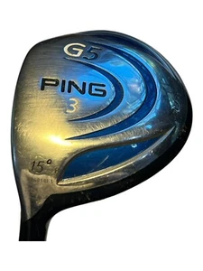 PING G5 15° Left-Handed 3 Wood/Grafalloy Blue 75G Stiff Flex Graphite Shaft 43" - Picture 1 of 15