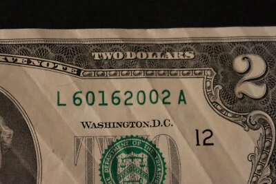 [JUNE 16, 2002] TWO DOLLAR FANCY BIRTHDAY NOTE  SN  L 60162002 A - Image 1 of 3