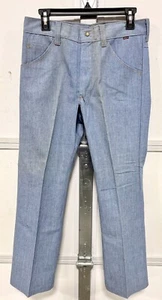 1970s Deadstock Key Jeans 31 Short Denim Pants 50% Cotton 50% Polyester Vintage - Picture 1 of 3
