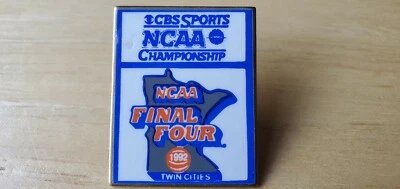 Final Four 1992 pin CBS Sports Twin Cities Minnesota pin Duke Michigan Fab 5 rec - Image 1 of 4
