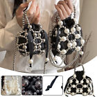 Black Beaded Handbag Women's Shoulder Crossbody Bag Travel Luxury Design Totes
