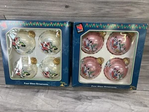 Walt Disney , Mickey Unlimited Glass Ornament Lot, Mickey & Minnie - Picture 1 of 1