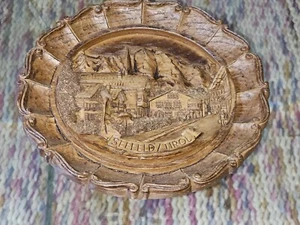 Antique Seefeld / Tirol 3d carved wall plaque Made In Austria - Picture 1 of 14