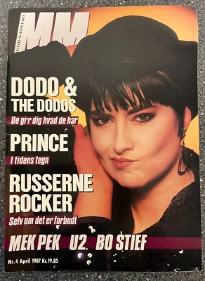 Danish 1987 Danish MM Magazine - Dodo & The Dodos Cover, Prince, U2 Russian Rock - Image 1 of 4