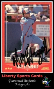 1988 Score Mike Fitzgerlad #318 Authentic Autographed Card Montreal Expos - Picture 1 of 2