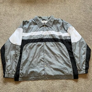 Nike Vintage 90s Shell Jacket Windbreaker button Up Men’s XL grey - Picture 1 of 10
