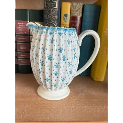Vintage Spode Copeland Fleur de Lys azul con adornos dorados Foto 1 de 4