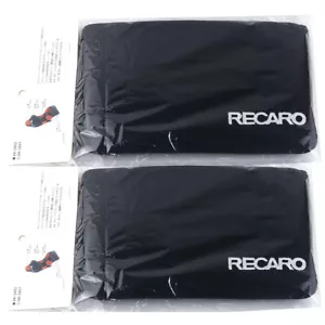 2pcs Recaro Black Lumbar Tuning Pad For Lumbar Rest Cushion Bucket Racing Seat - Picture 1 of 6