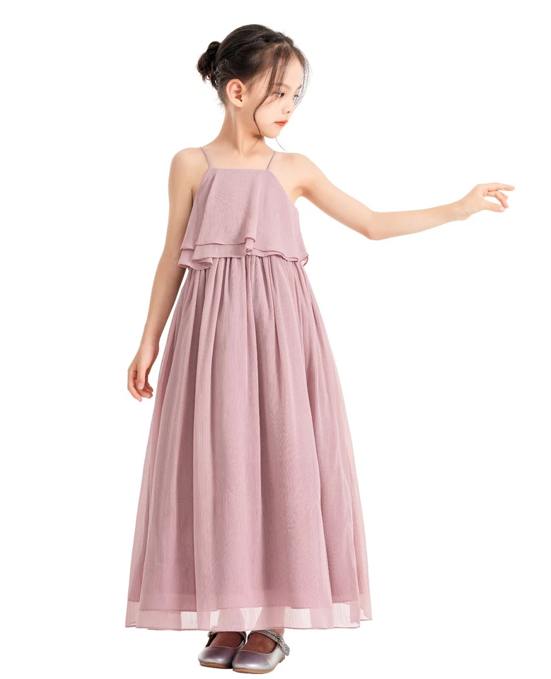 Chiffon Flower Girl Dress Summer Wedding Dress Reception Dress Dancing Dress - Image 1 of 1