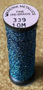 Kreinik #8 Fine Braid Metallic Choose Your Colors 10m NEW - Picture 1 of 128