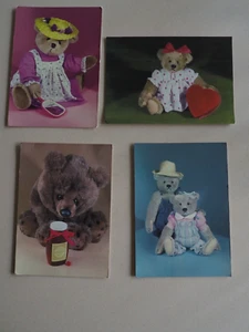 Postkarten, Teddybären im Kontinentalformat 4 Karten - Bild 1 von 6