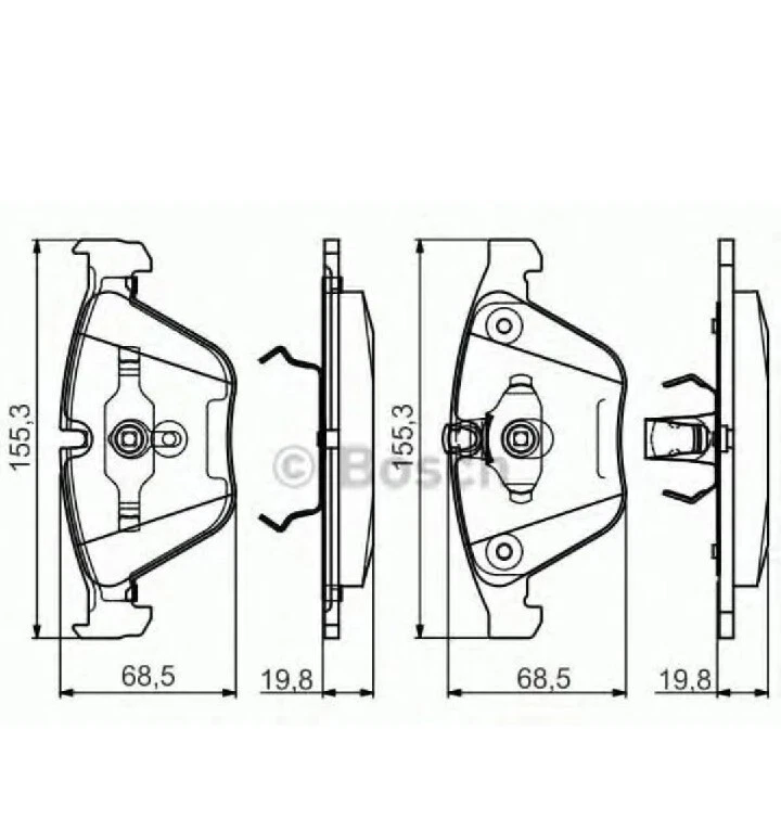 Bosch 0986495082 Brake Pad Set Disc Brake Front Axle Replaces 34 11 6 753 668 - Image 1 of 1