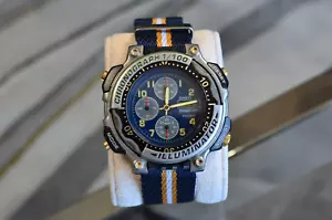 CASIO DRO-212 DURO 200 ANA/DIGITAL CHRONO VINTAGE WATCH PILOT TIC TIMBER MD AD - Picture 1 of 18