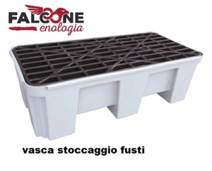 vasca stoccaggio e contenimento fusti lt 200 olio esausto. portafusti rifiuti - Foto 1 di 6