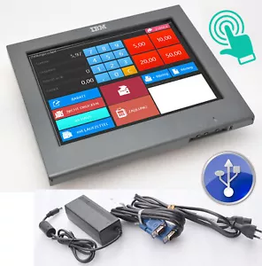 12" 30cm IBM MONITOR KASSENMONITOR MIT USB TOUCHSCREEN AUCH FÜR NASSE HÄNDE #MN2 - Bild 1 von 6