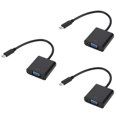  Langlebiges Typ-C-Stecker-VGA-Buchse Full 1080P USB 3.1-Adapterkabel für - Bild 1 von 4