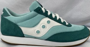 Saucony Hornet Women Sneaker 8.5 Blue Green Suede & Mesh Athletic No Insoles - Picture 1 of 19