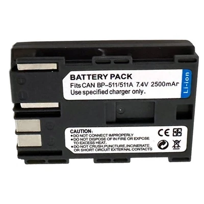 CENTENEX ELECTRONICS Battery for Canon BP-511 BP-511A EOS 20D 10D Digital MV630i ZR10 ZR65MC ZR-10
