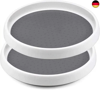wintfarm 2 Stück Lazy Susan Drehteller Gewürzregal drehbarer Gewürzhalter Kü - Bild 1 von 4