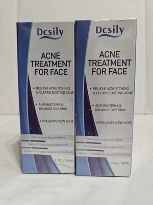 2 Pack- Dcsily Acne Treatment For Face 1.7 Fl Oz- Salicylic Acid- Tea Tree Oil - Image 1 of 4