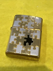 Encendedor Zippo oro rompecabezas muy raro - Imagen 1 de 14