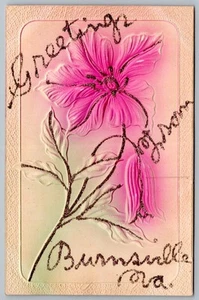 1907-10's GREETINGS from BURNSVILLE VA to LONE FOUNTAIN VIRGINIA POSTCARD - Picture 1 of 2