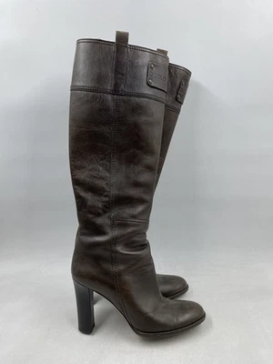 Burberry Brown Leather Boots W 7.5 - Image 1 of 4