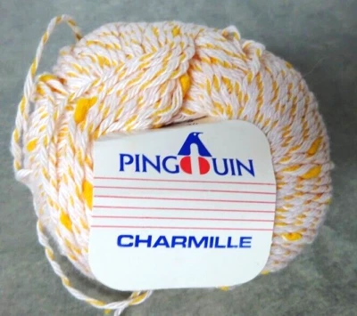 PINGOUIN CHARMILLE DK 1,75 oz. Hilo amarillo/naranja y blanco #08 NUEVO descontinuado Foto 1 de 3