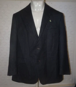 Ralph Lauren Classic Fit Wool Lined Sport Blazer Jacket 43R Gray Herringbone ** - Picture 1 of 11