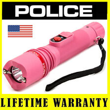 POLICE Stun Gun 306 650 BV Rechargeable With LED Flashlight Pink