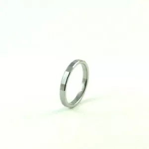 High Quality Heavyweight Diamond Cut Faceted 3mm Tungsten Carbide Band Ring - Picture 1 of 10