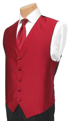 Men's Medium Red Ralph Lauren Vineyards Fullback Tuxedo Vest & Tie Wedding Prom - Image 1 of 4