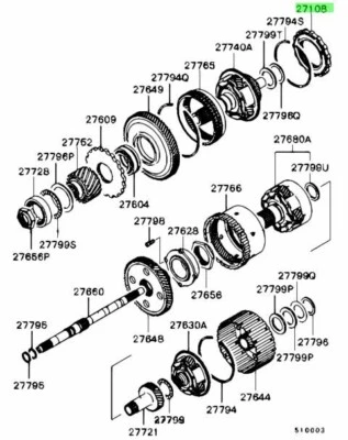 Mitsubishi ( MD756178 ) - A/T, DIRECT CLUTCH, ONE-WAY CLUTCH, W5A51 Or W5A5A - Image 1 of 3