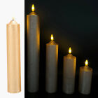5 LED Kerzen XL aus Echtwachs mit Timer in CHAMPAGNER Set - Realistische Flamme