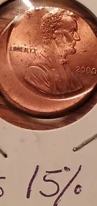 2000 Wide AM 20 % Off-Center Lincoln Cent Genuine And Authentic See My... - Picture 1 of 7