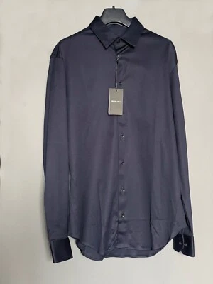 NWT! $675 GIORGIO ARMANI Dressing Shirt Color BLUE NIGHT Size 39 MADE IN ITALY - Image 1 of 4