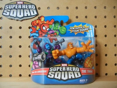 Marvel Super Hero Squad Ultra Rare SEALED WAVE 11 KANG the Conqueror & THING - Image 1 of 4