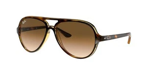 Ray-Ban Cats 5000 Sunglasses RB4125 710/51 59MM Light Havana Brown Gradient Lens - Picture 1 of 7