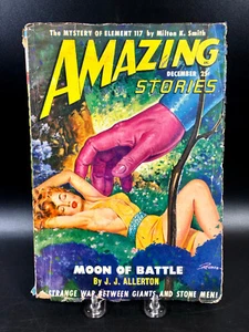 Amazing Stories Magazine ~ Dec 1949 Vol 23 Num 12 ~ Moon of Battle J J Allerton - Picture 1 of 15