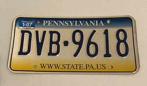 PENNSYLVANIA Authentic License Plate WWW.STATE.PA.US PLATE # DVB-9618 - Picture 1 of 2