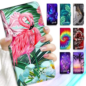 Personalised Name Wallet Case Cover for Oppo A40 A60 A80 A79 A78 A58 A18 A17 A38 - Picture 1 of 50